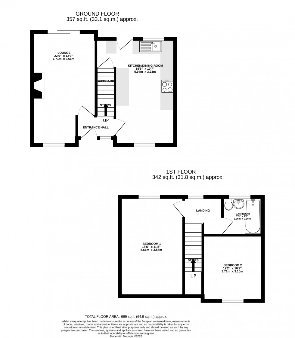 Floorplan for Madden Avenue, Davis Estate, Chatham, Kent ME5 9TQ
