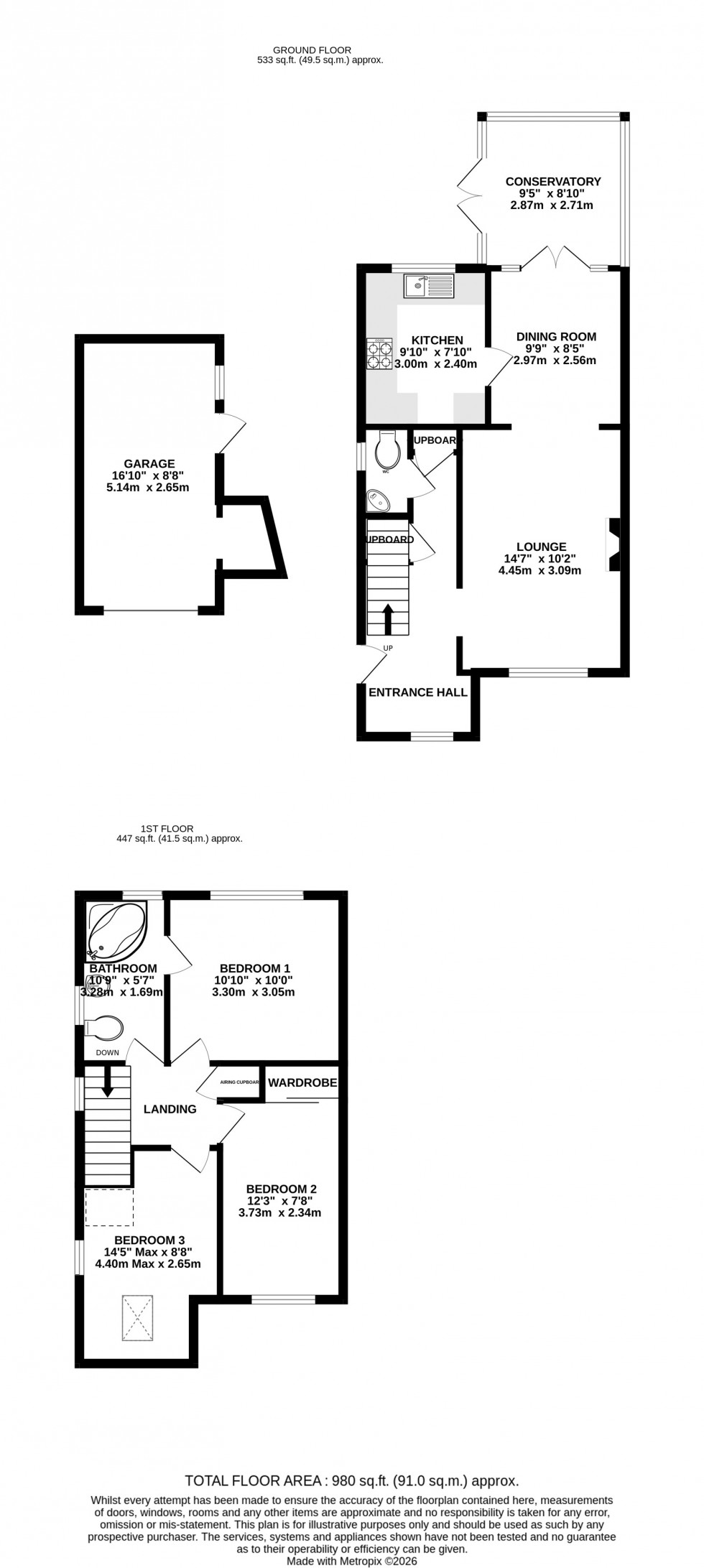 Floorplan for Lamplighters Close, Hempstead, Gillingham, Kent ME7 3NZ