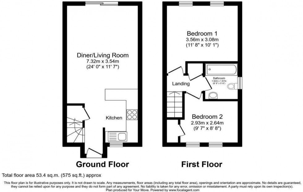 Floorplan for Heritage Road, Walderslade, Chatham, Kent ME5 7ST