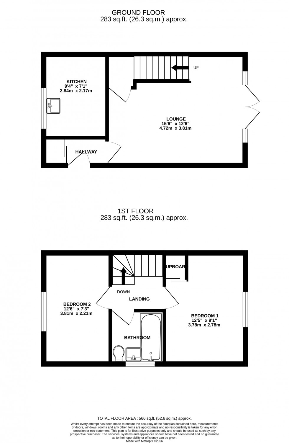 Floorplan for Colchester Close, Wayfield, Chatham, Kent ME5 0HQ