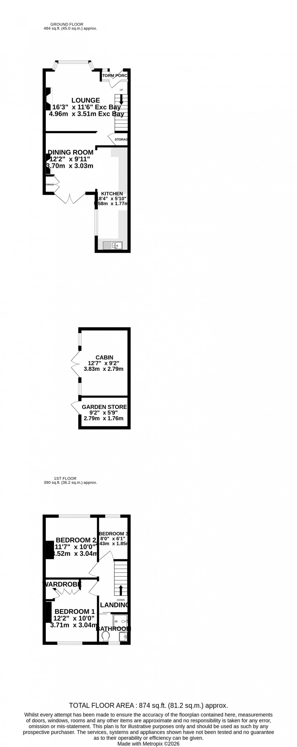 Floorplan for Grange Road, Gillingham, Kent ME7 2UH