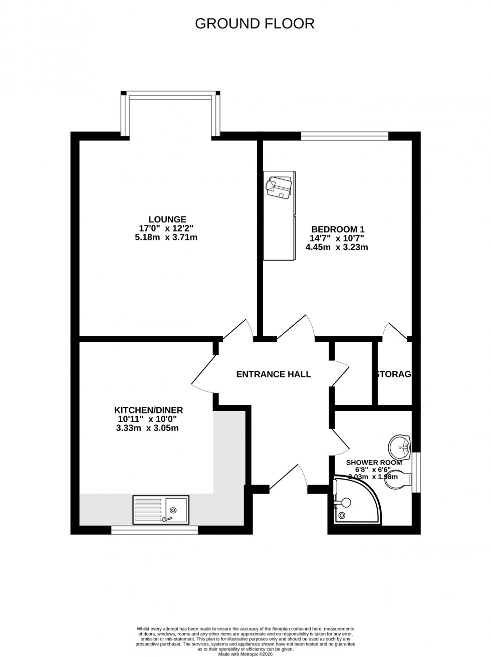 Floorplan for Kingsdown Close, Hempstead, Gillingham, Kent ME7 3TE