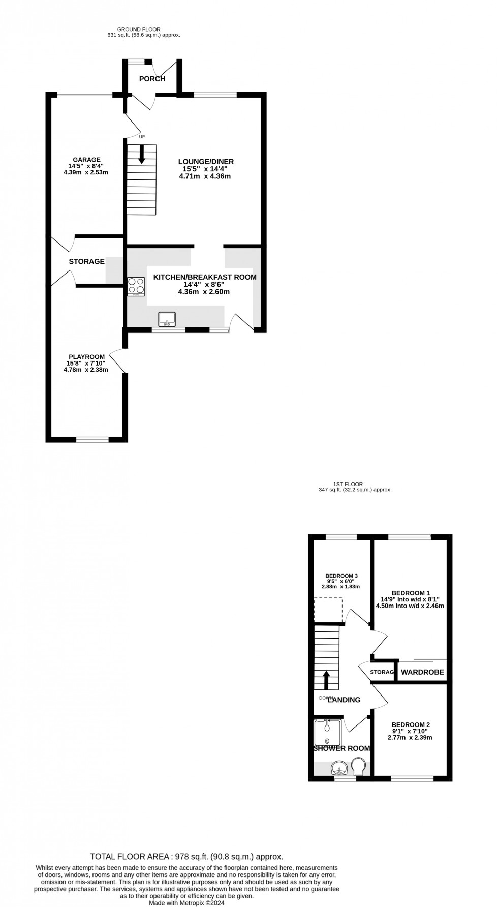Floorplan for Shanklin Close, Chatham, Kent ME5 7QL