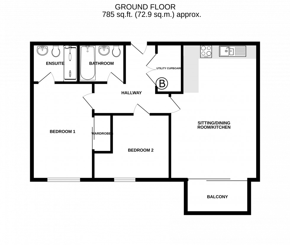 Floorplan for Pearl Lane, Gillingham, Kent ME7 1FA