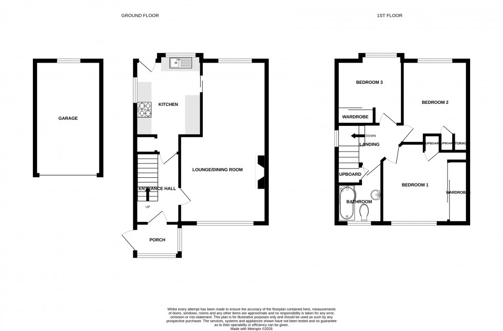 Floorplan for Penshurst Close, Rainham, Gillingham, Kent ME8 7DT