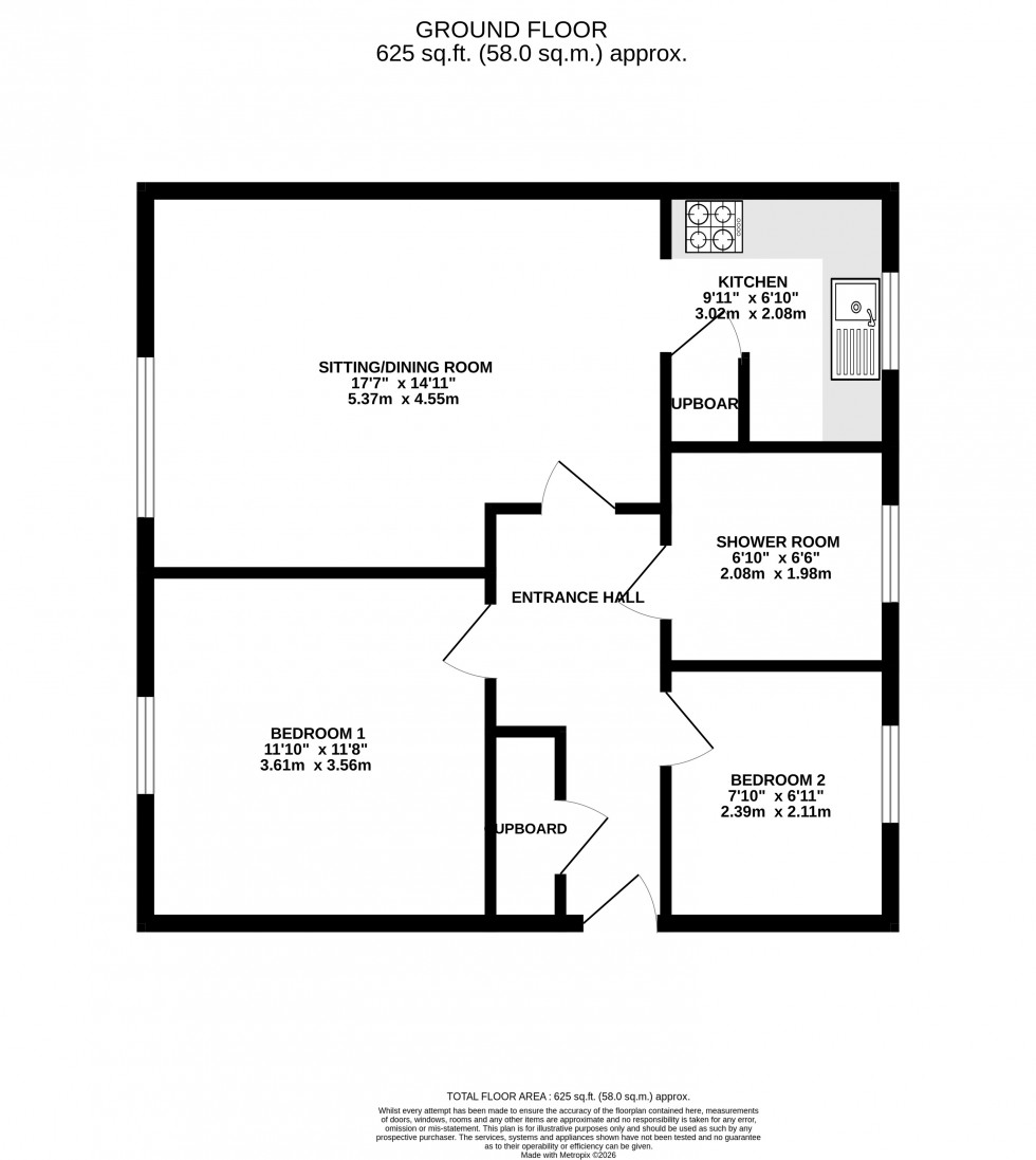 Floorplan for Guardian Court, Rainham, Gillingham, Kent ME8 7HQ