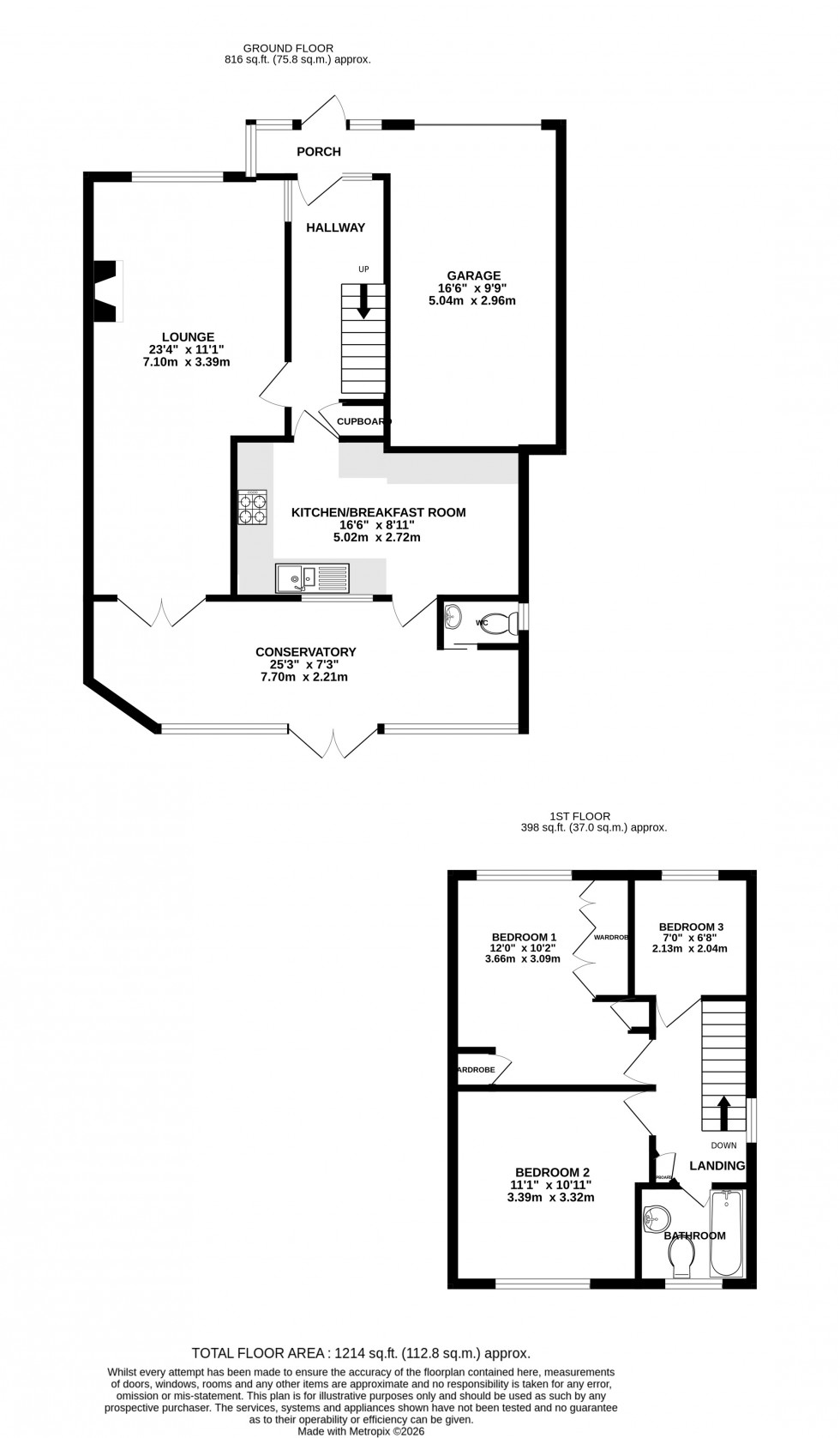Floorplan for Hazel Grove, Chatham, Kent ME5 0EB
