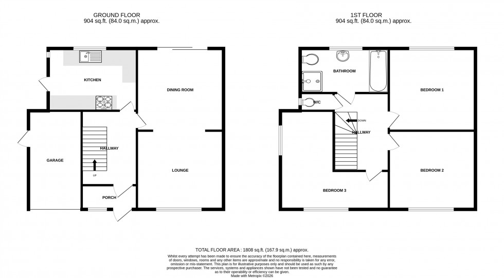 Floorplan for Allison Avenue, Darland, Gillingham, Kent ME7 3BX