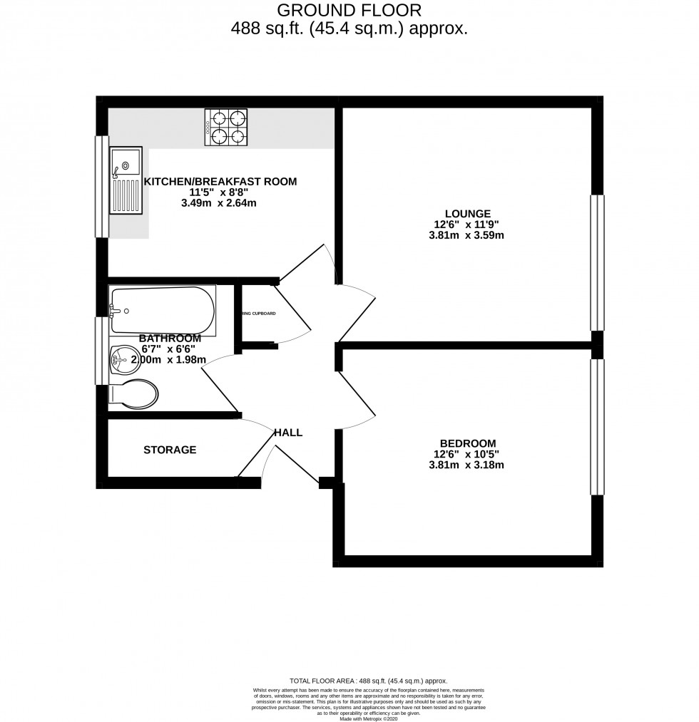 Floorplan for Wakeley Road, Rainham, Gillingham, Kent ME8 8EL