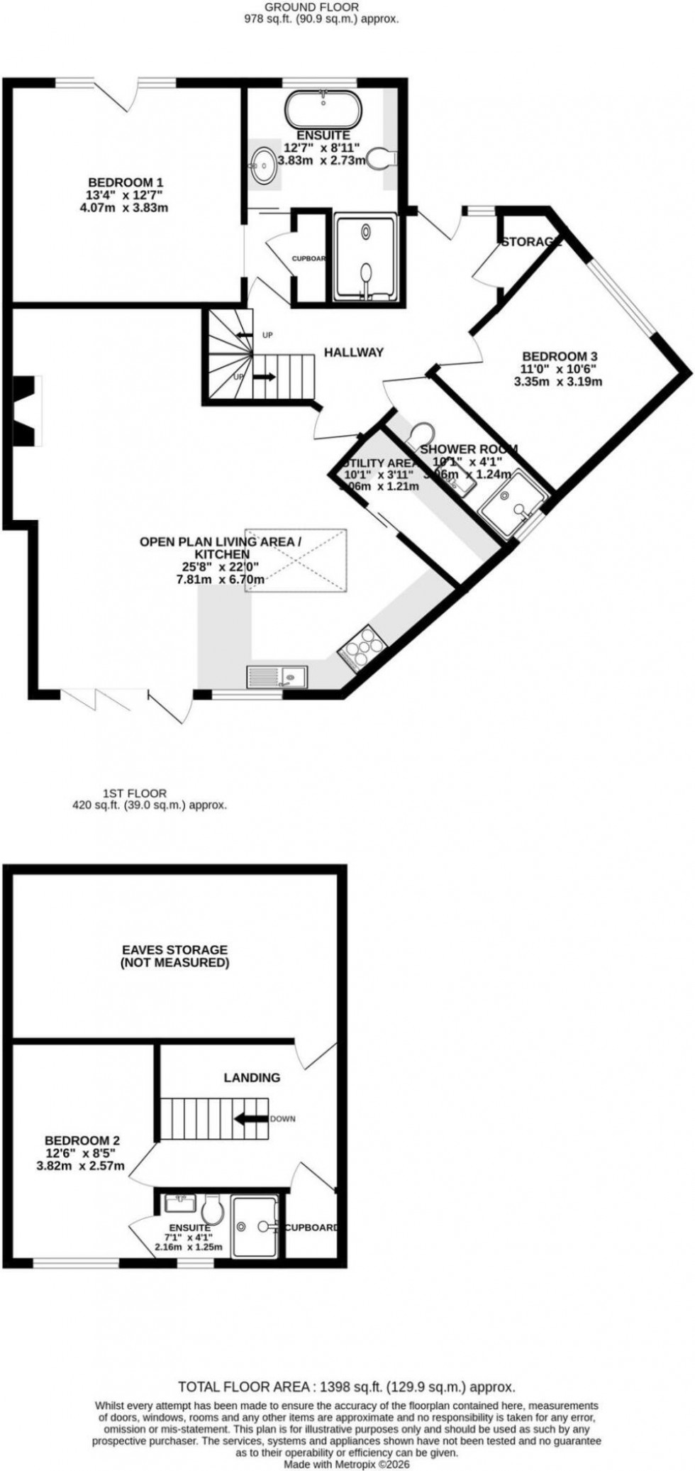 Floorplan for Toddington Crescent, Bluebell Hill, Chatham, Kent ME5 9QT