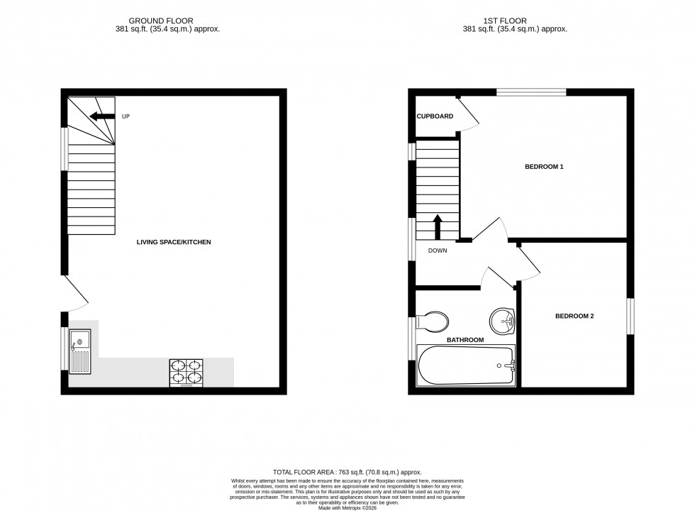 Floorplan for Solomon Road, Rainham, Gillingham, Kent ME8 8EA