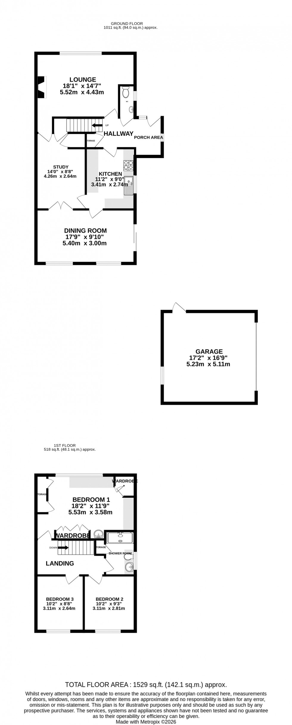 Floorplan for Bloors Lane, Rainham, Gillingham, Kent ME8 7DS