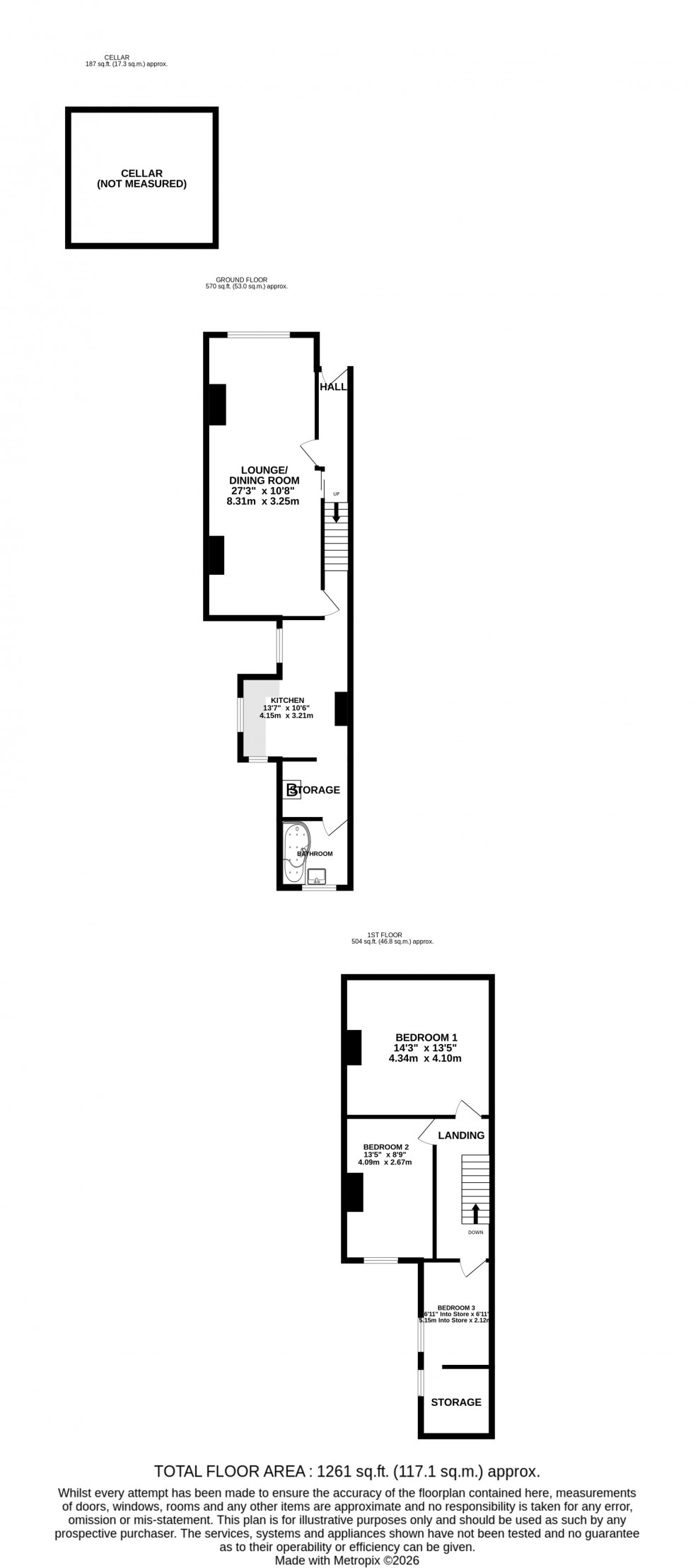 Floorplan for Herman Terrace, Chatham, Kent ME4 5NX
