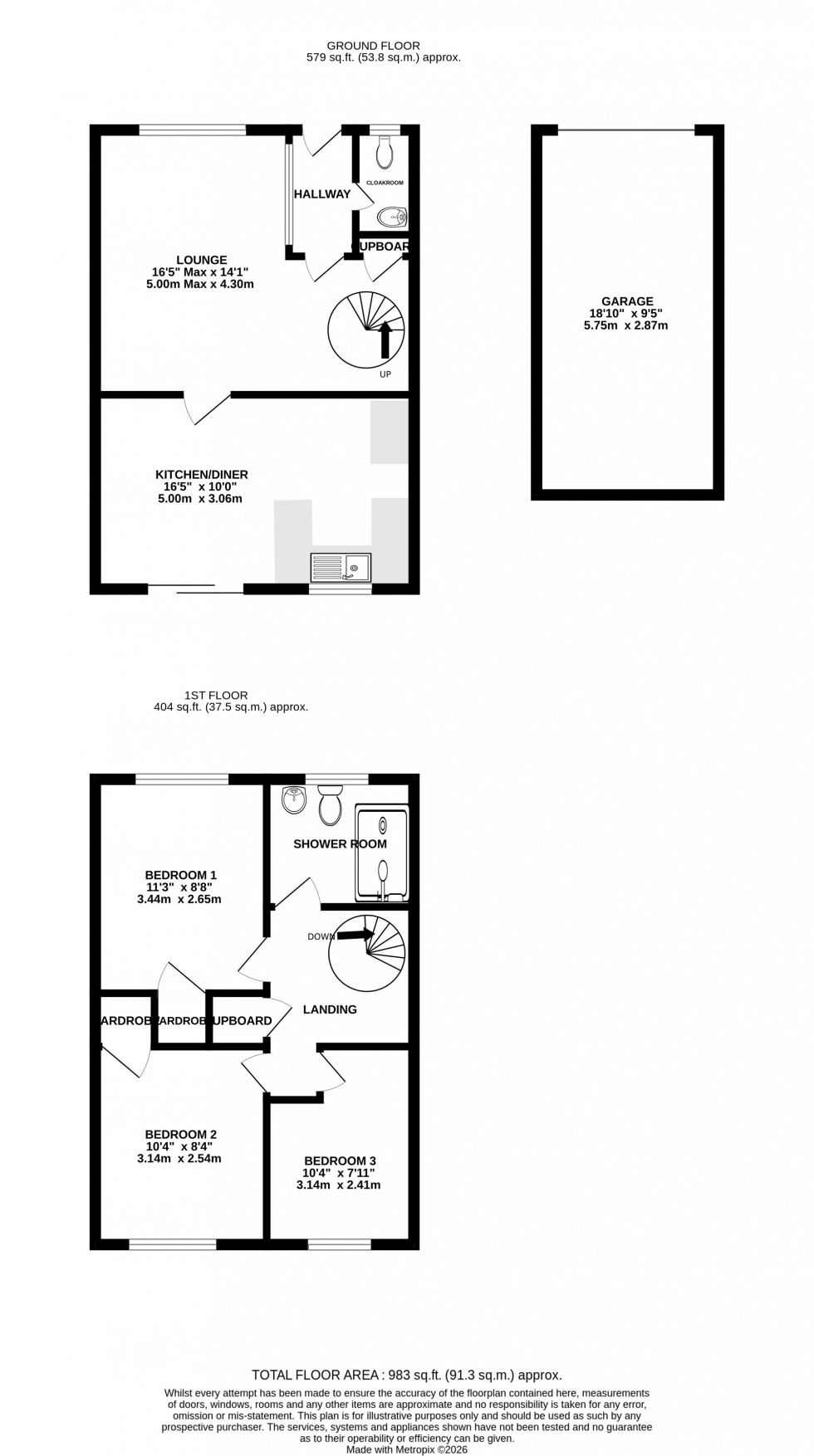 Floorplan for Hickory Dell, Hempstead, Gillingham, Kent ME7 3SL