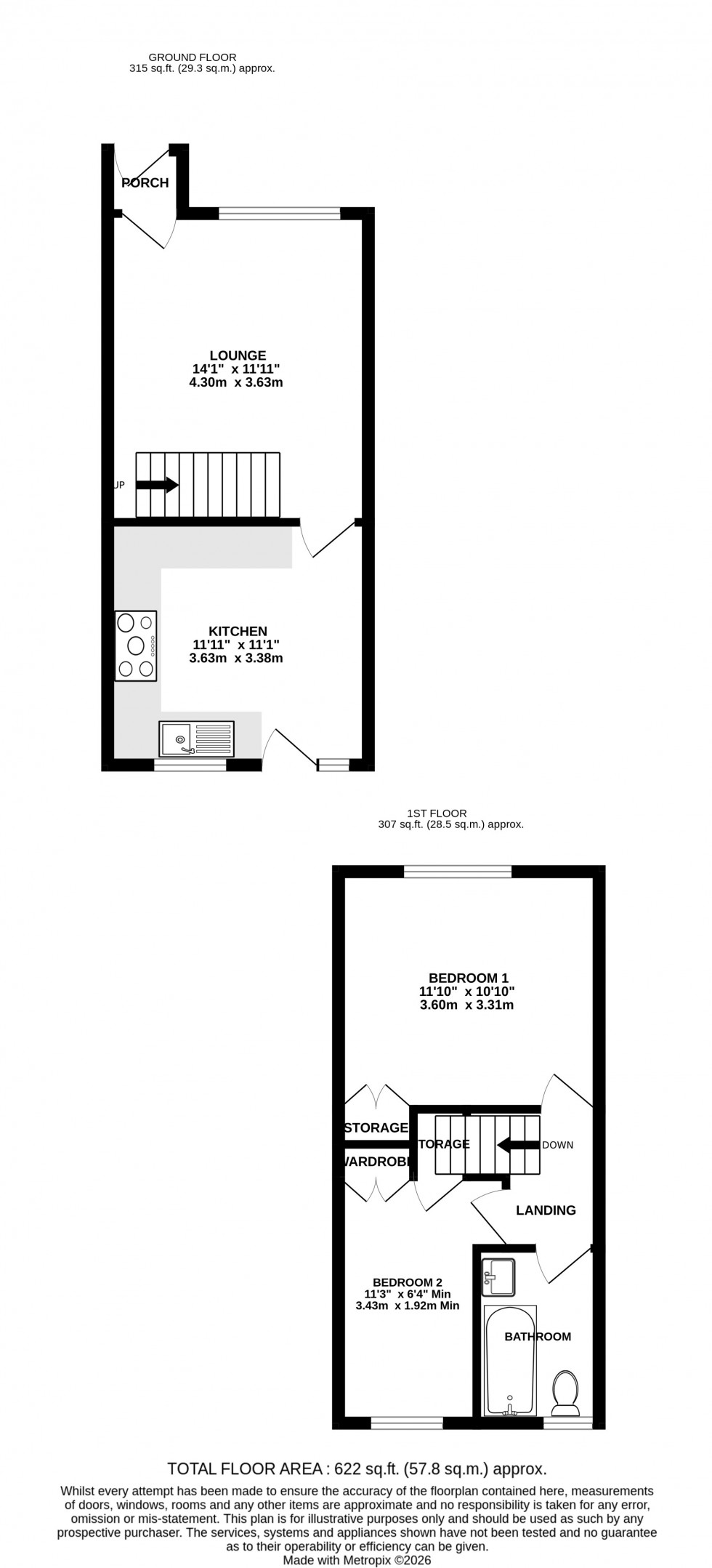 Floorplan for Croydon Close, Lordswood, Chatham, Kent ME5 8RT